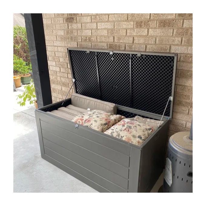 【Storage Shed】180 Gallon Water Resistant Plastic Lockable Deck Box