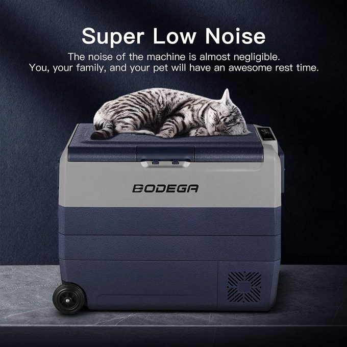 BODEGA 12 Volt Refrigerator Portable Freezer, Car Fridge Dual Zone APP Control -4℉-68℉ RV Electric Compressor Cooler, 12/24V DC and 100-240V AC for Outdoor, Camping, Travel,Vehicles