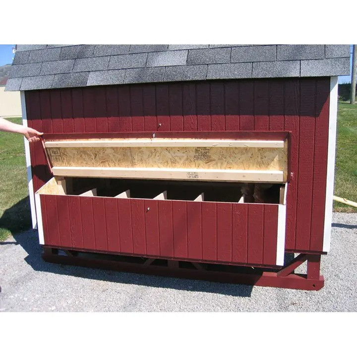 58.6 Square Feet Walk In Chicken Coop with Nesting Box