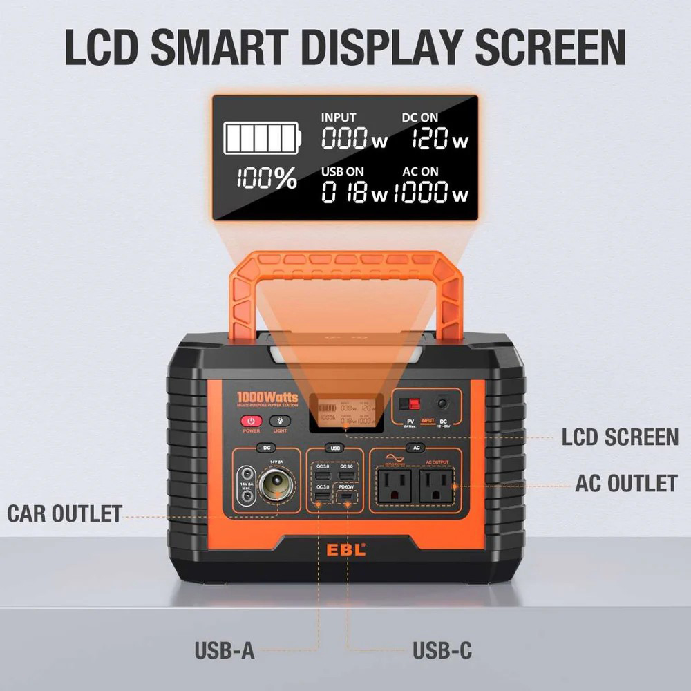 EBL 1000W Portable Power Station