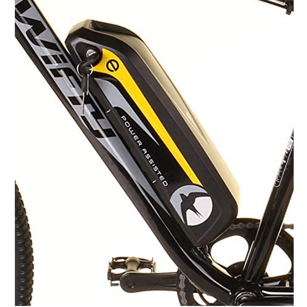 Swifty All Terrain Electric Bike Mountain Ebike - ideal Commuting Bike with 7 Speed Shimano Gears and Disc Brakes - Up to 25 Miles on One Charge - Electric Bikes for Adults