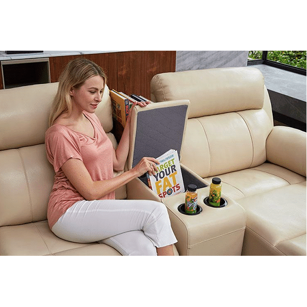 Leather electric function sofa leather art large and small apartment combination living room furniture modern minimalist zero wall decoration