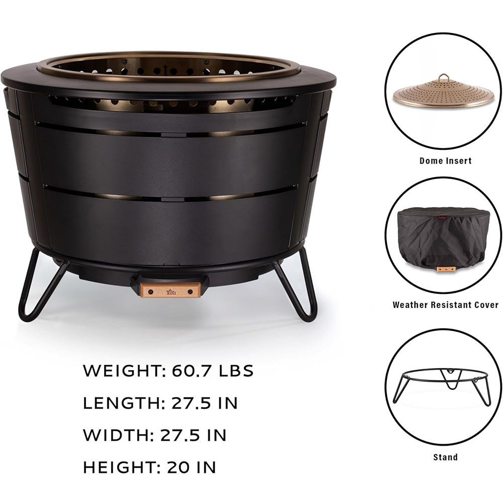 TIKI Brand Smoke Free Patio Fire Pit