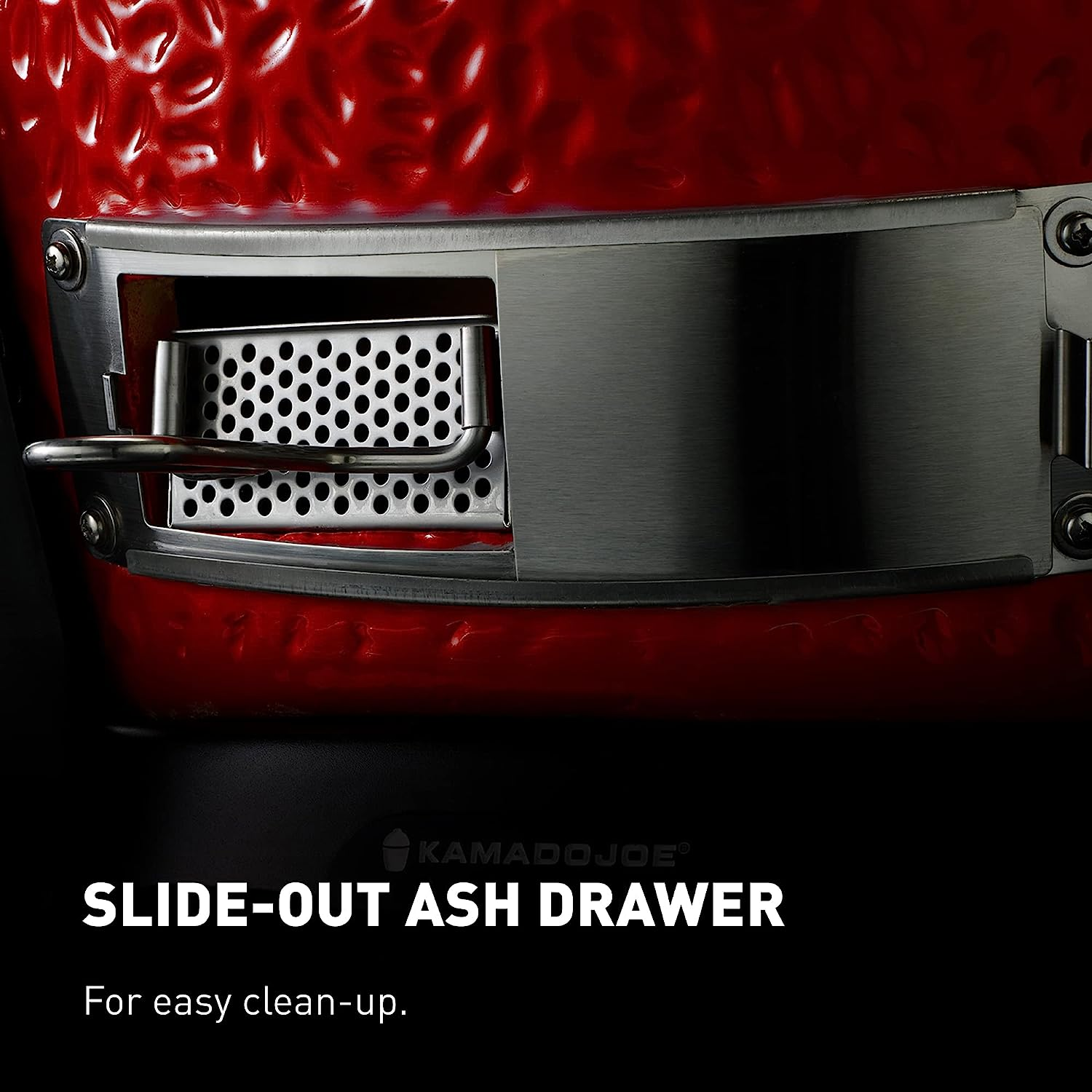 Kamado Joe KJ23RHC Classic Joe II 18-inch Charcoal Grill with Cart and Side Shelves, Blaze Red