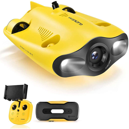 Mini Underwater Drone – Underwater Drone Submarine with 4K UHD Camera for Real Time Viewing, Dive to 330ft, APP Remote Control & Remote Controller, Live Stream, Tilt-Lock Adjustable, Fish Finder, ROV