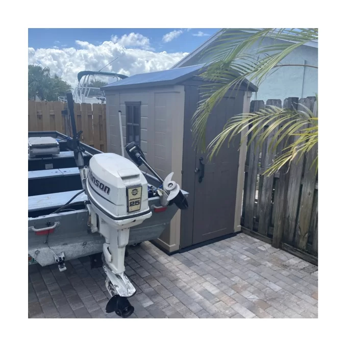 【Storage Shed】Factor 6 x 4 FT Strong Storage Shed Made Of Extremely Durable Resin & Reinforced with Steel