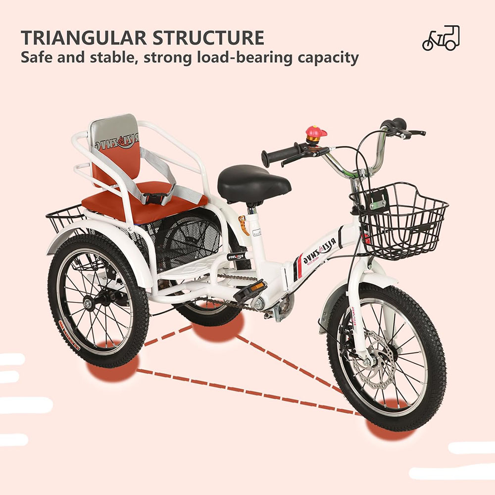 16 inch Trike Kids Tricycle Kids Trike for Ages 3+ Beginner Riders