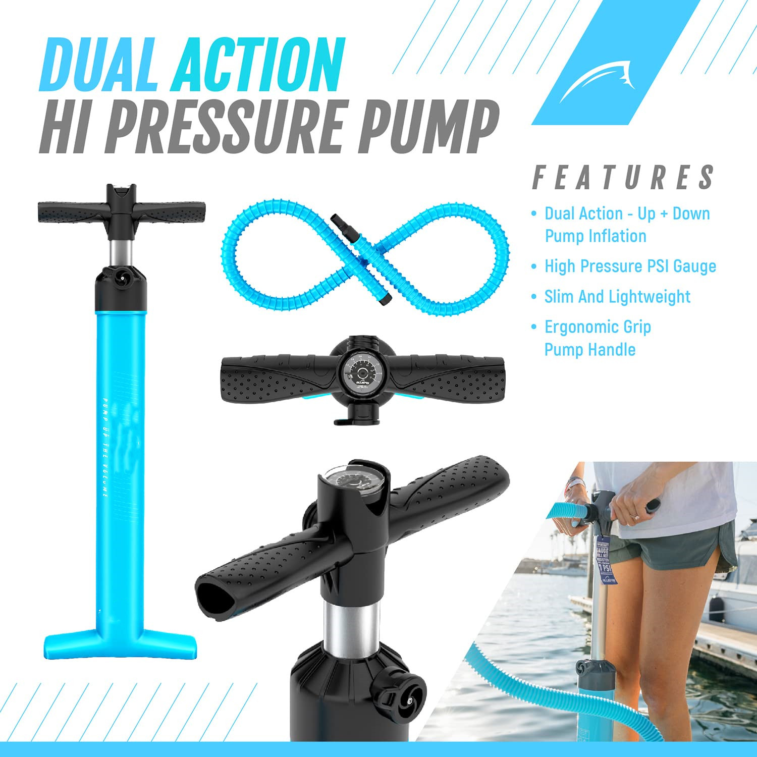 Bluefin SUP Inflatable Stand Up Paddle Board | 6” Thick | Kayak Conversion Kit | All Accessories | Multiple sizes: Kids, 10’8, 12’