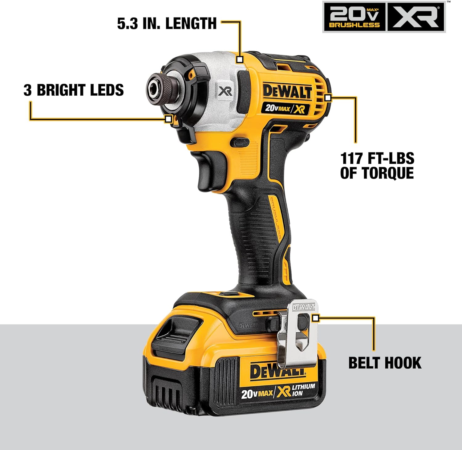 DEWALT 20V MAX* XR Cordless Drill Combo Kit, Brushless, 5.0-Ah, 2-Tool (DCK299P2)
