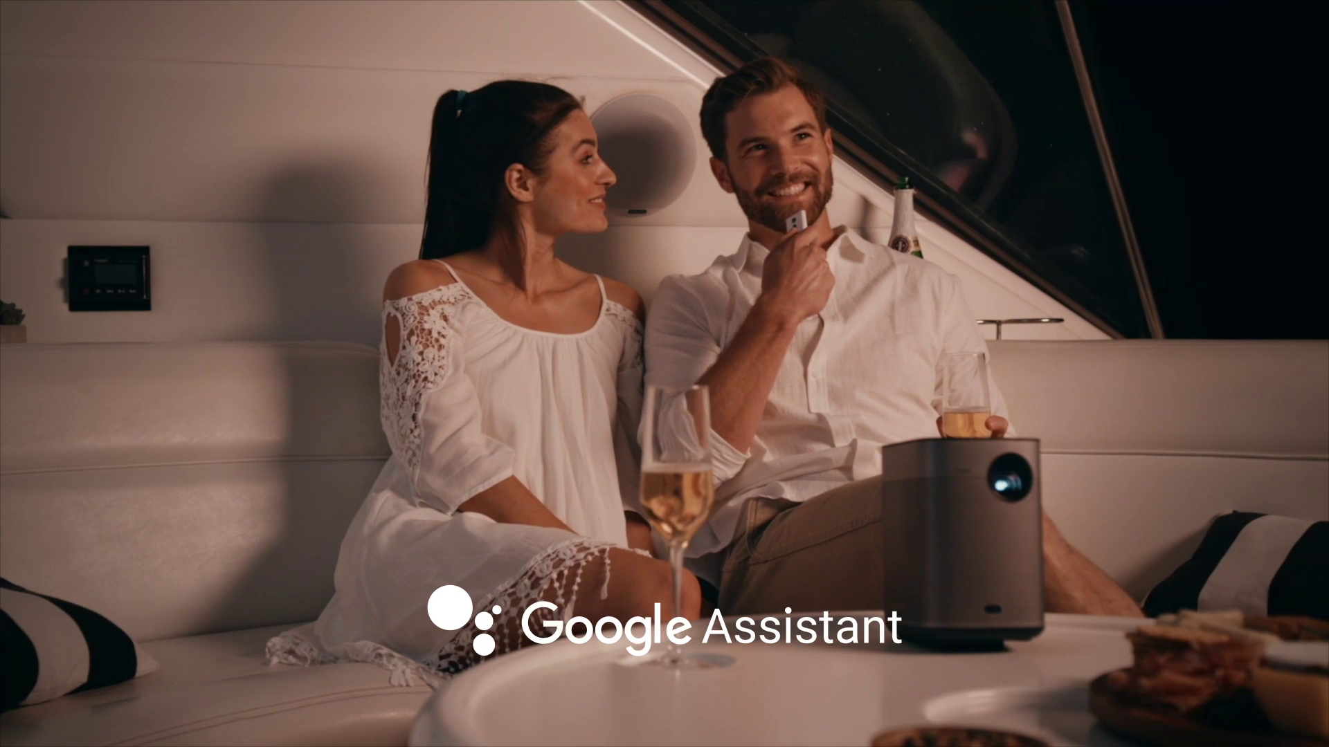 XGIMI Halo+ 1080P Portable Projector, 4K Input Supported, 700 ISO Lumens with Integrated Harman Kardon Speaker, Auto Focus&Keystone,ISA Technology, Android TV 10.0, Wireless Casting WiFi Bluetooth