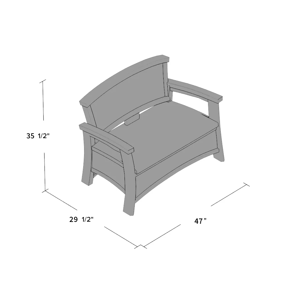 【Storage Shed】Outdoor Elements Storage Bench