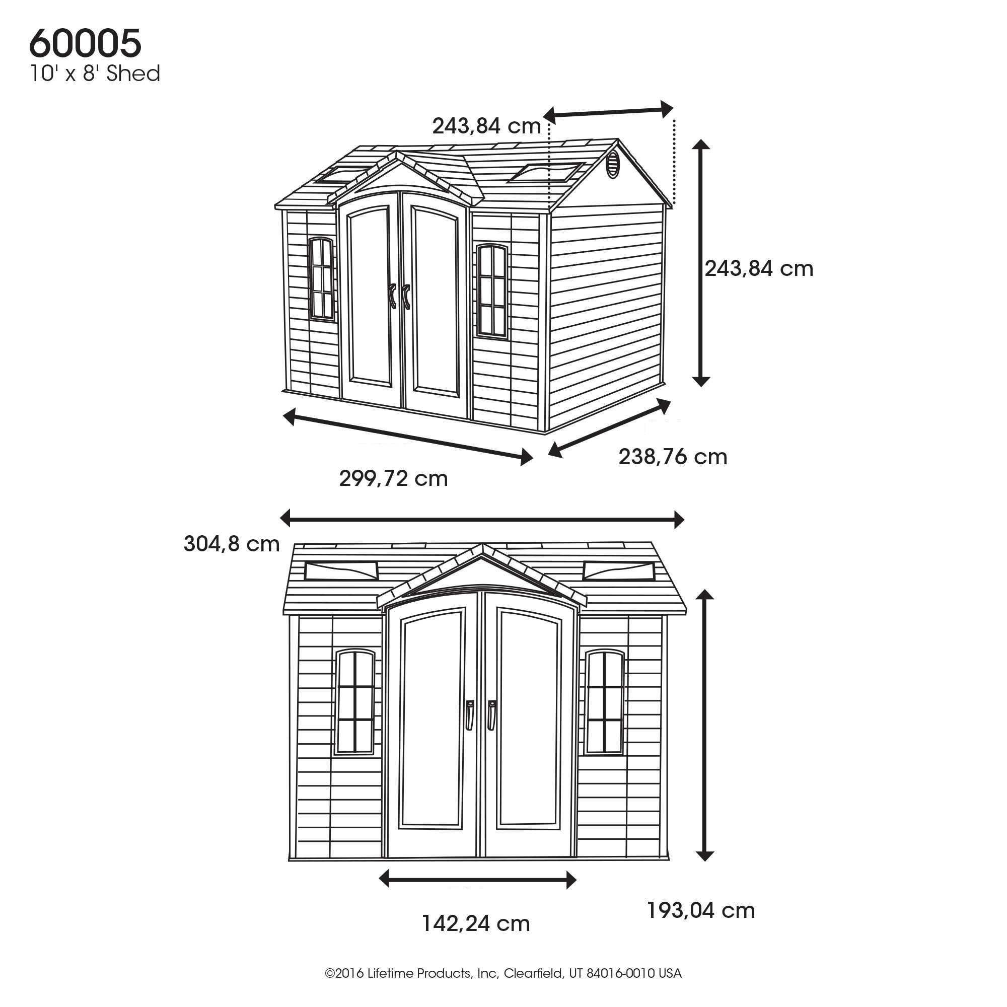 10x8 ft Outdoor Storage Shed, Desert Sand