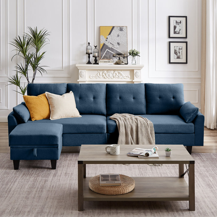Linnzi 101'' Upholstered Sectional Sofa With Chaise
