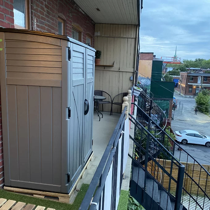 【Storage Shed】4x3 ft Plastic Vertical Tool Shed