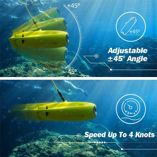 Mini Underwater Drone – Underwater Drone Submarine with 4K UHD Camera for Real Time Viewing, Dive to 330ft, APP Remote Control & Remote Controller, Live Stream, Tilt-Lock Adjustable, Fish Finder, ROV