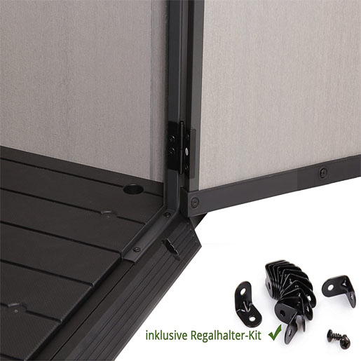 Keter Store It Out Grande Outdoor Plastic Garden Storage Shed, Grey and Black, 190 x 109 x 132 cm