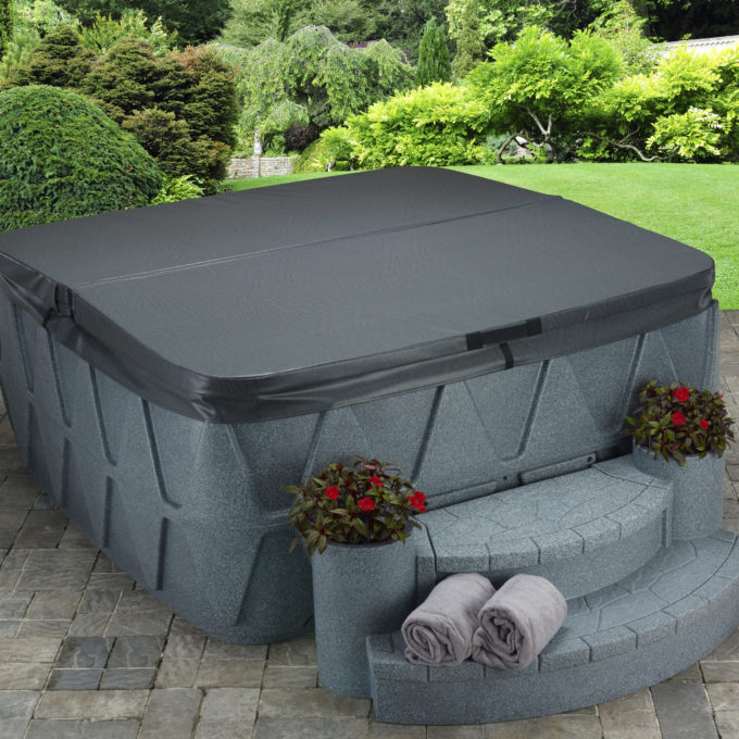 Elite 500 5-Person Lounger Plug and Play with 29 Stainless Jets, Ozone, and LED Waterfall by AquaRest Spas