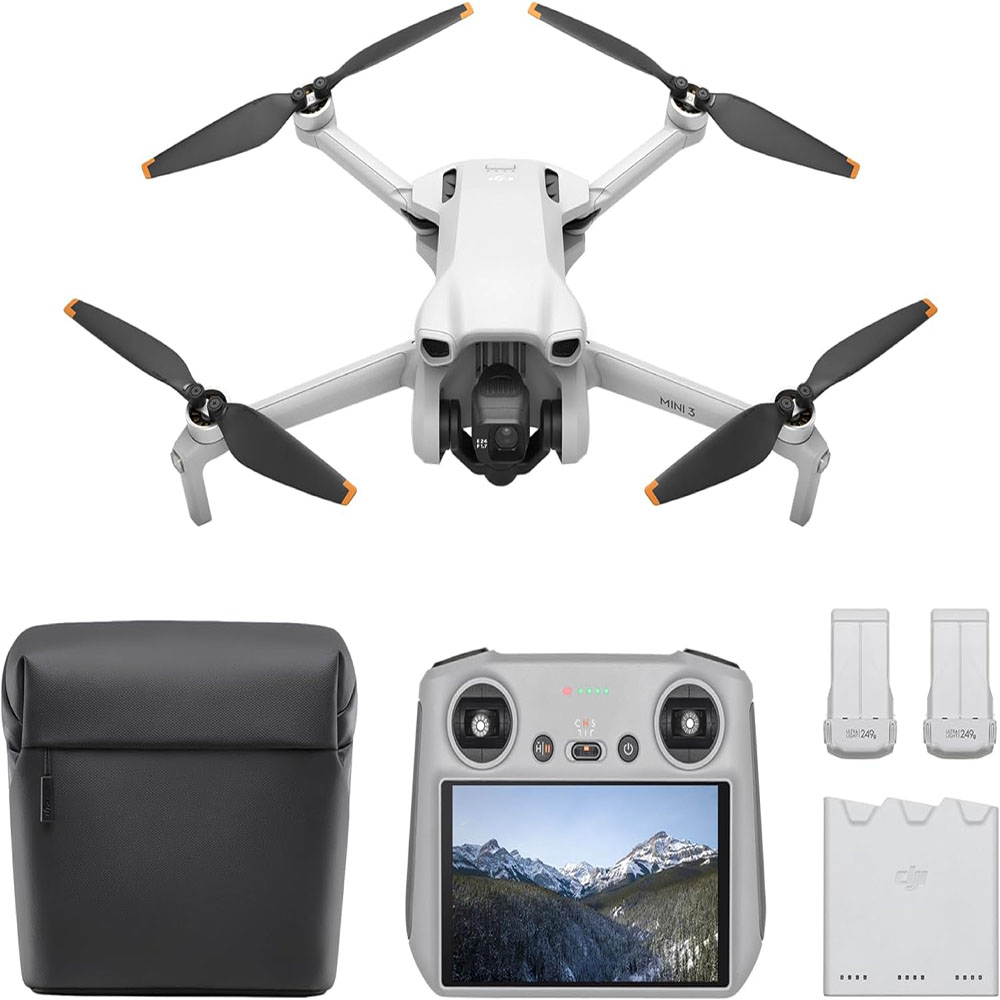 DJI Mini 3 Fly More Combo (DJI RC) Lightweight 3x Mechanical Gimbal Mini Camera Drone