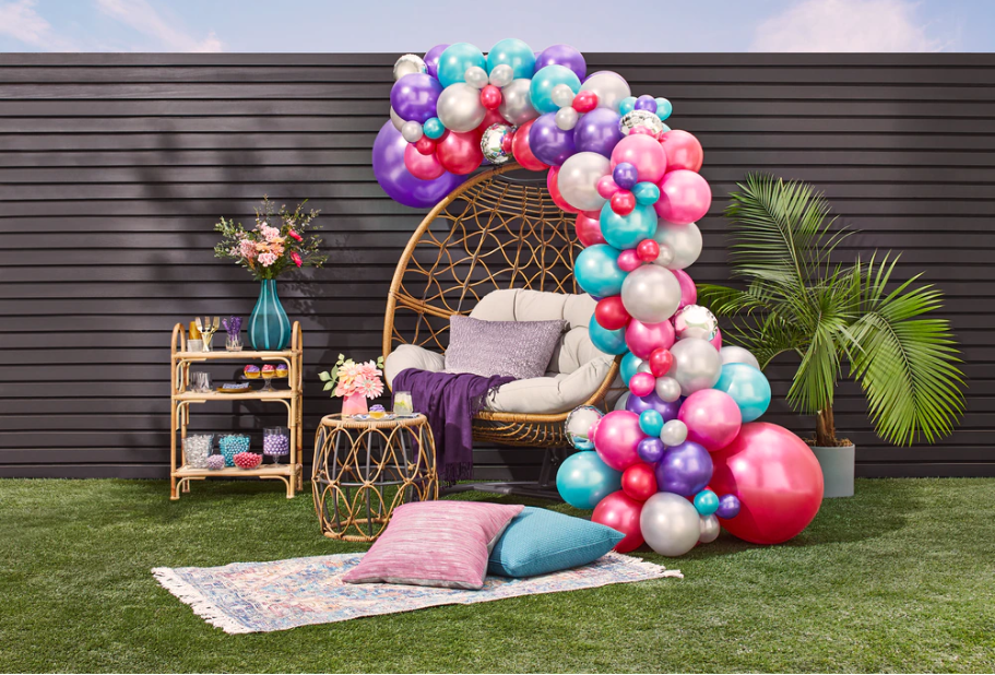 CANVAS Sydney Double Outdoor Patio Egg Swing Chair w/ Stand