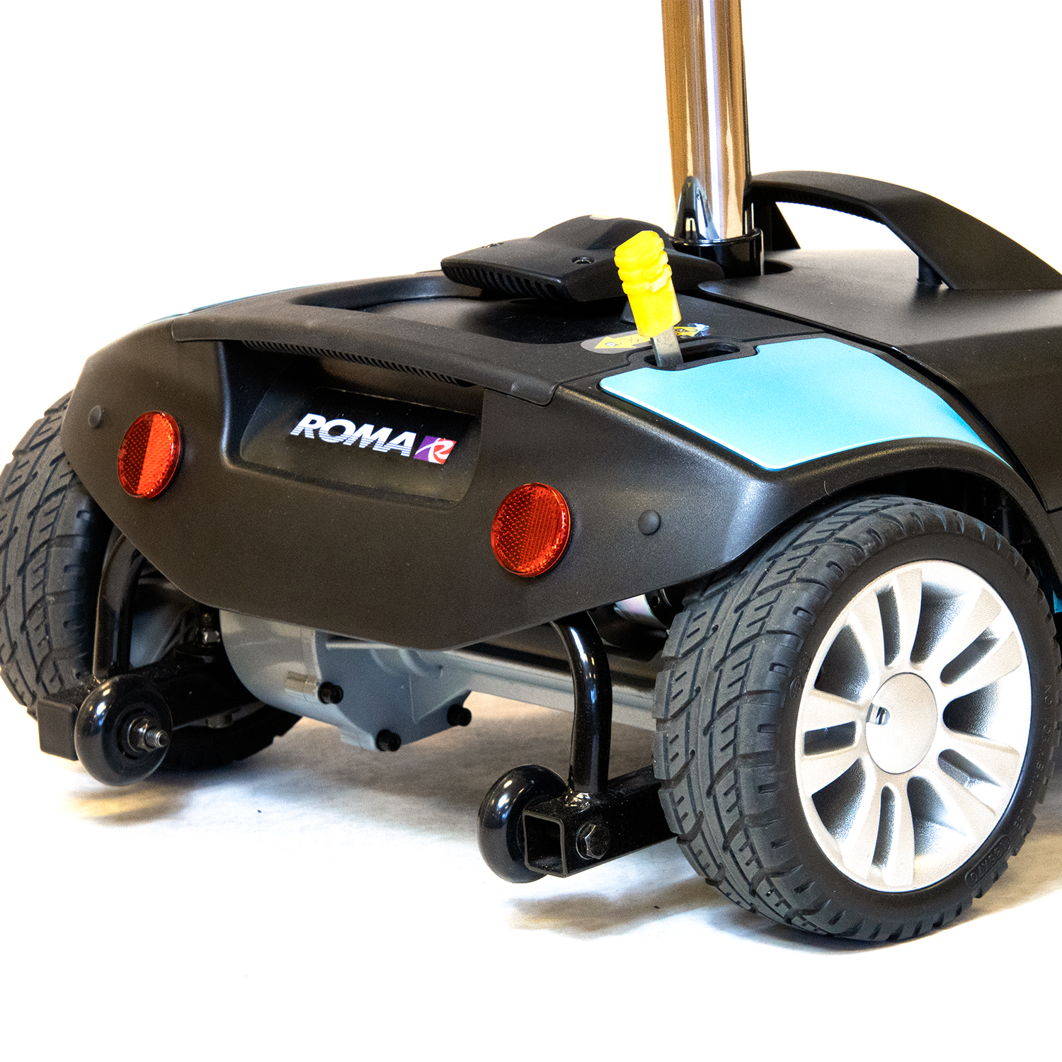 Roma Dallas Mobility Scooter NEVER USED Aqua Blue Portable Folding with Battery