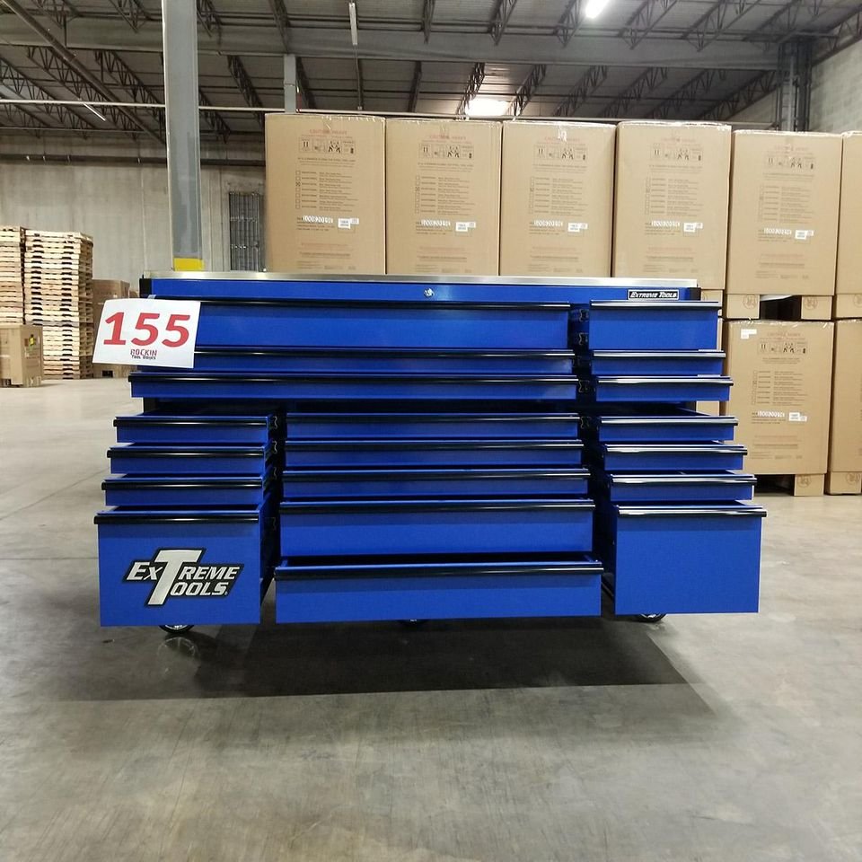 Dent Extreme Tools 72 x 30 19 Drawers Triple Bank Roller Cabinet With Stainless Steel Top C Showroom Demo